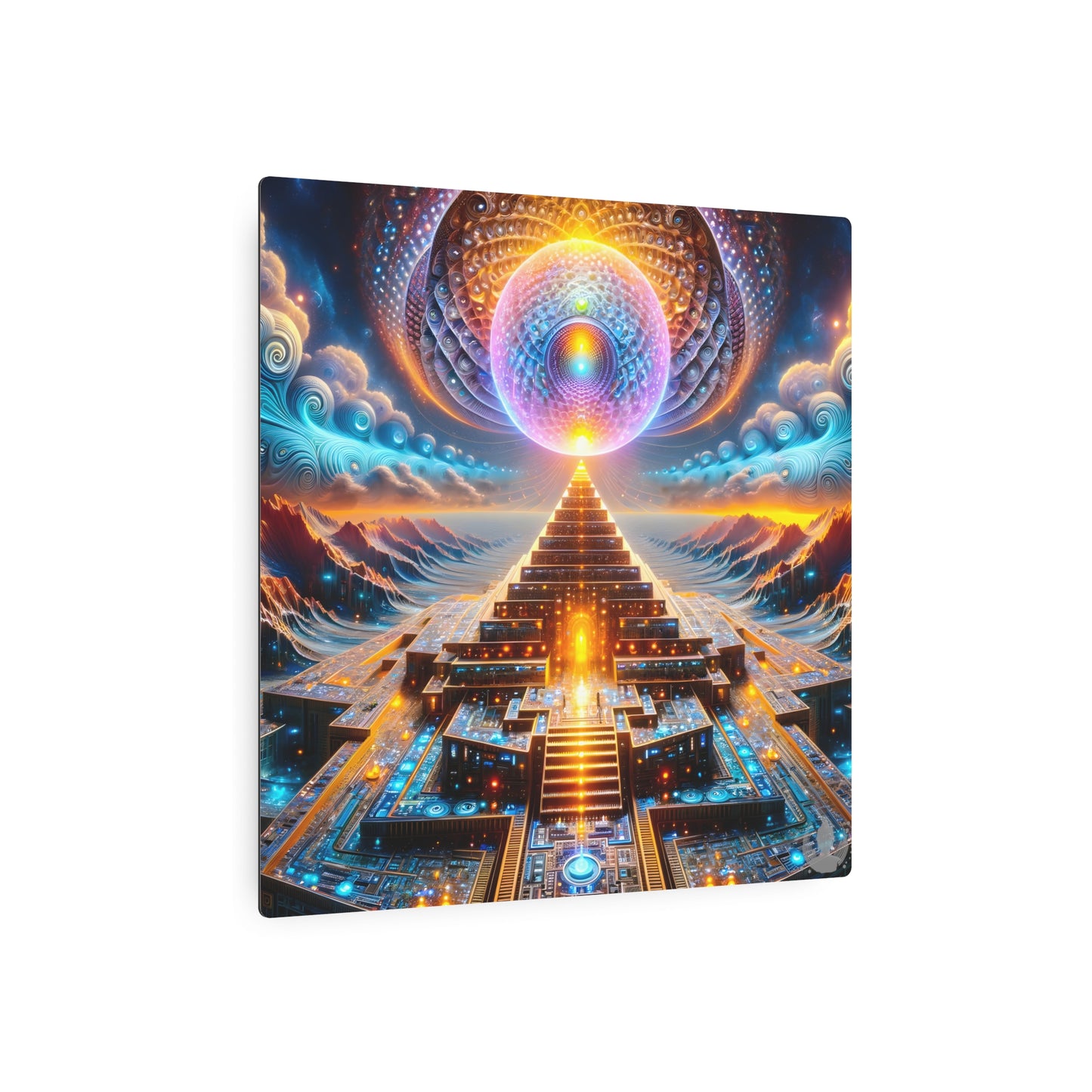 Recursive Technology Metal Print by Meta Zen - Psychedelic Visionary Trippy Art Friend Lover Boyfriend Girlfriend Mother Father Sister Brother Gift