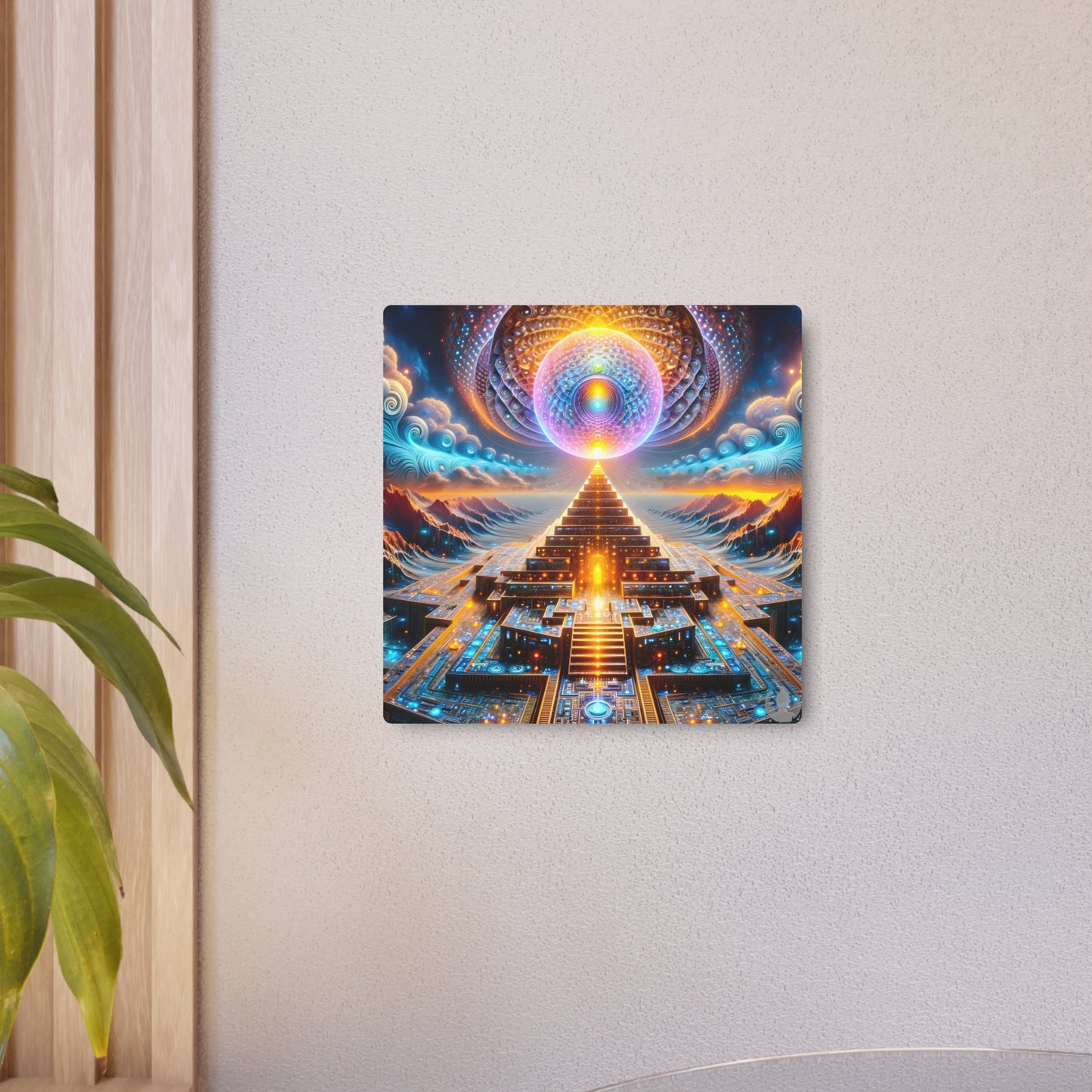 Recursive Technology Metal Print by Meta Zen - Psychedelic Visionary Trippy Art Friend Lover Boyfriend Girlfriend Mother Father Sister Brother Gift
