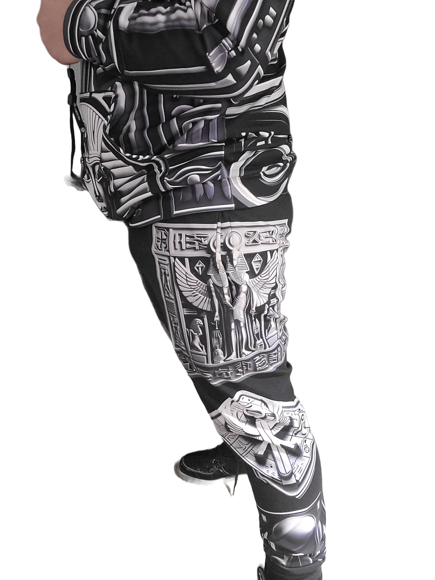 Ascension Pants - Egyptian Hierogliphics Unisex Joggers - Eye of Horus Pyramid Pharaoh v1.1