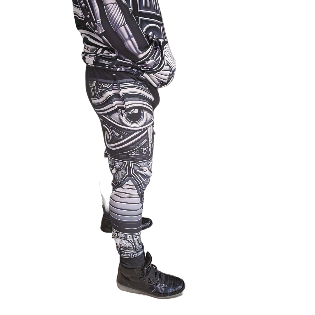 Ascension Pants - Egyptian Hierogliphics Unisex Joggers - Eye of Horus Pyramid Pharaoh v1.1
