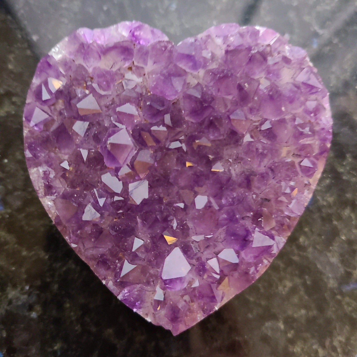 Amethyst Drusy Heart 1 : A Unique and Artistic Home Deco or Meditation Crystal Piece - Alchemystics.org