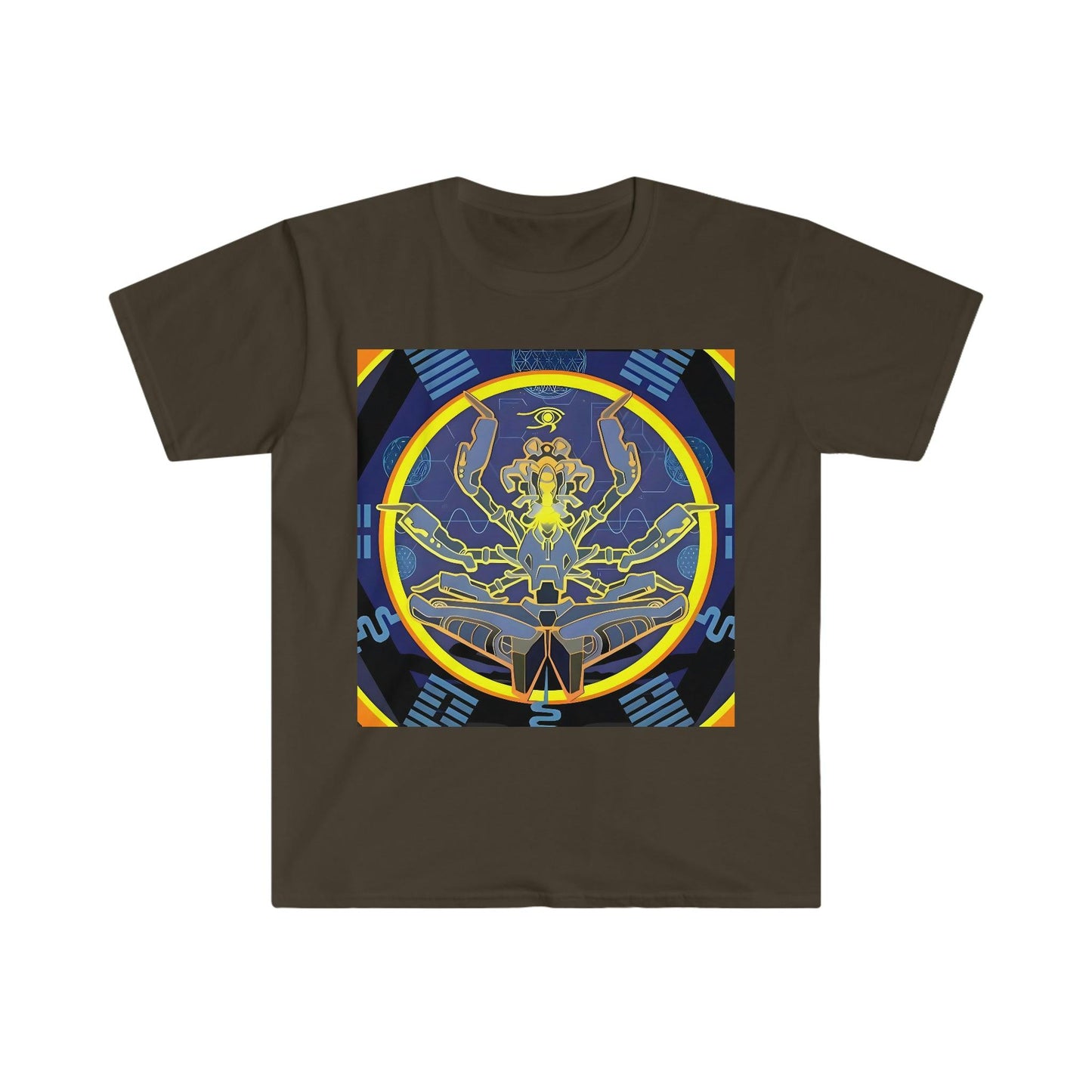 Artificial Intelligence Art Shirt - Ai Art Men's and Women's Unisex T-Shirt for Festival and Street Wear - Chaos Existence Bot v4.1 - Alchemystics.org
