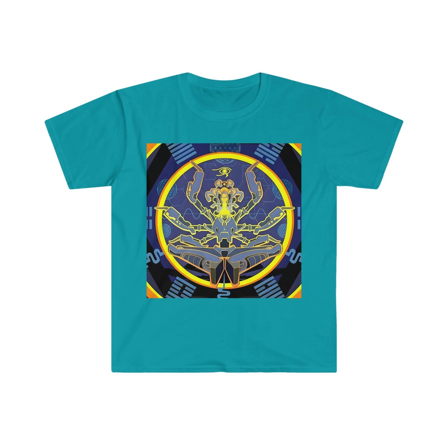 Artificial Intelligence Art Shirt - Ai Art Men's and Women's Unisex T-Shirt for Festival and Street Wear - Chaos Existence Bot v4.1 - Alchemystics.org