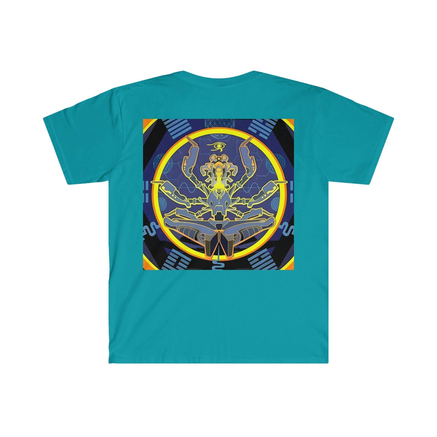 Artificial Intelligence Art Shirt - Ai Art Men's and Women's Unisex T-Shirt for Festival and Street Wear - Chaos Existence Bot v4.1 - Alchemystics.org