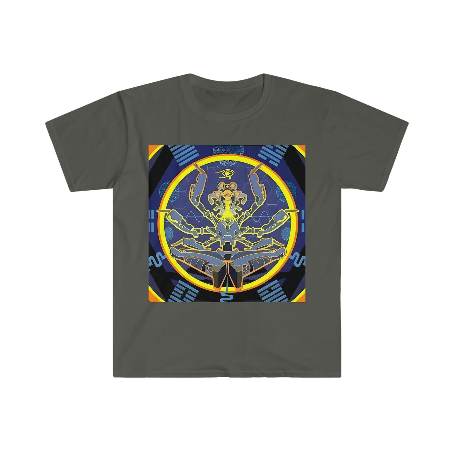 Artificial Intelligence Art Shirt - Ai Art Men's and Women's Unisex T-Shirt for Festival and Street Wear - Chaos Existence Bot v4.1 - Alchemystics.org