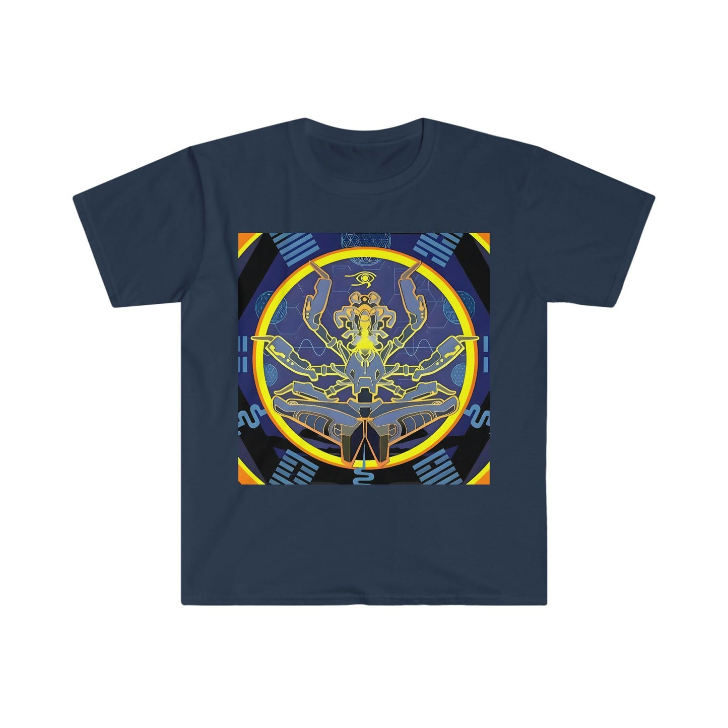 Artificial Intelligence Art Shirt - Ai Art Men's and Women's Unisex T-Shirt for Festival and Street Wear - Chaos Existence Bot v4.1 - Alchemystics.org
