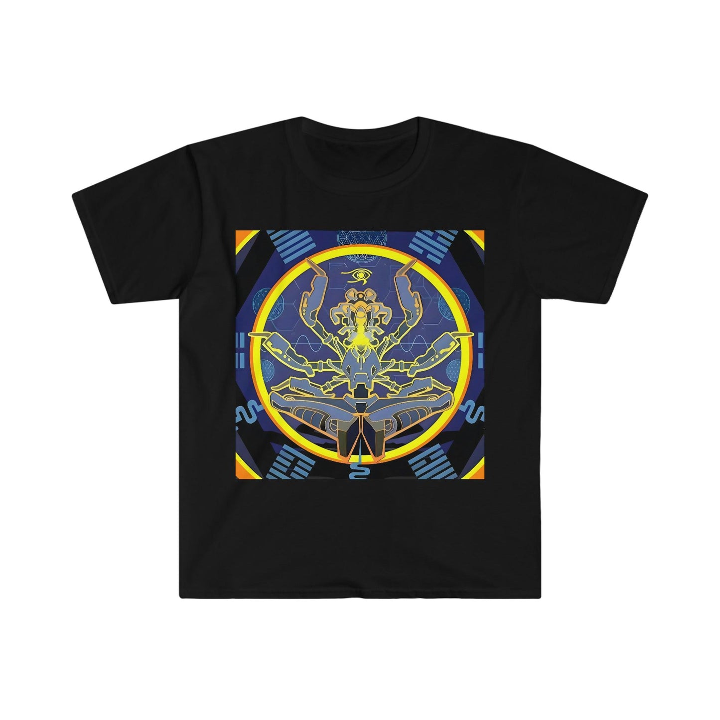 Artificial Intelligence Art Shirt - Ai Art Men's and Women's Unisex T-Shirt for Festival and Street Wear - Chaos Existence Bot v4.1 - Alchemystics.org