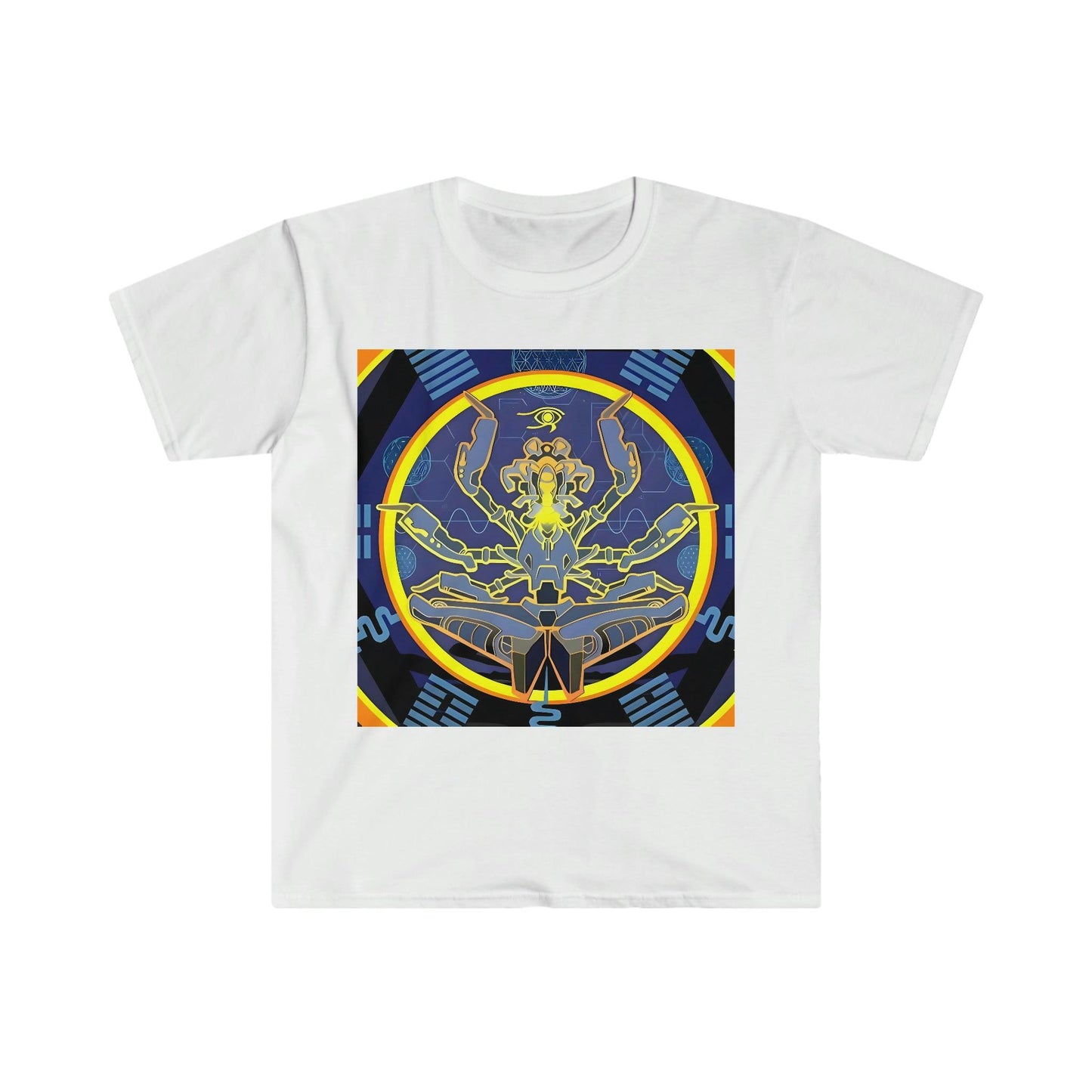 Artificial Intelligence Art Shirt - Ai Art Men's and Women's Unisex T-Shirt for Festival and Street Wear - Chaos Existence Bot v4.1 - Alchemystics.org