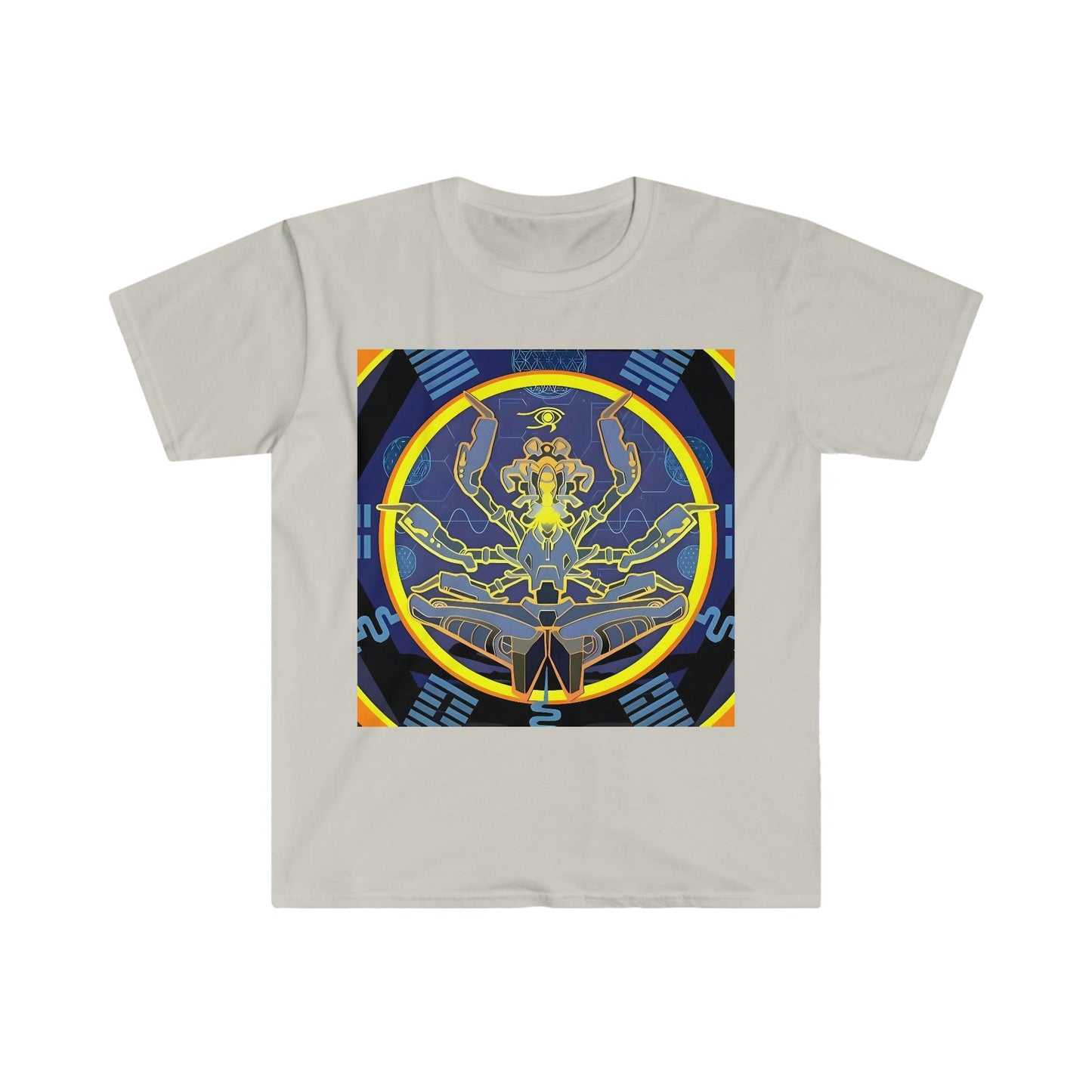 Artificial Intelligence Art Shirt - Ai Art Men's and Women's Unisex T-Shirt for Festival and Street Wear - Chaos Existence Bot v4.1 - Alchemystics.org