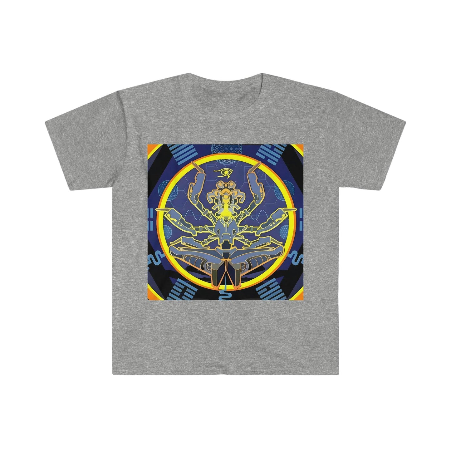 Artificial Intelligence Art Shirt - Ai Art Men's and Women's Unisex T-Shirt for Festival and Street Wear - Chaos Existence Bot v4.1 - Alchemystics.org