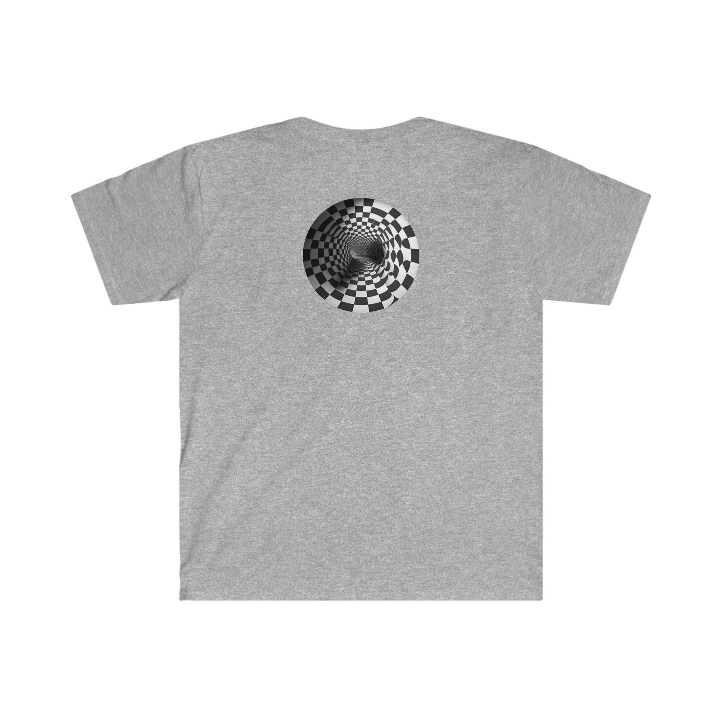 Infinite Tunnel : A Captivating Optical Illusion - Visionary Psychedelic Ai Art Men's and Women's Unisex Soft Style T-Shirt for Festival and Street Wear Tunnel v1.1 - Alchemystics.org