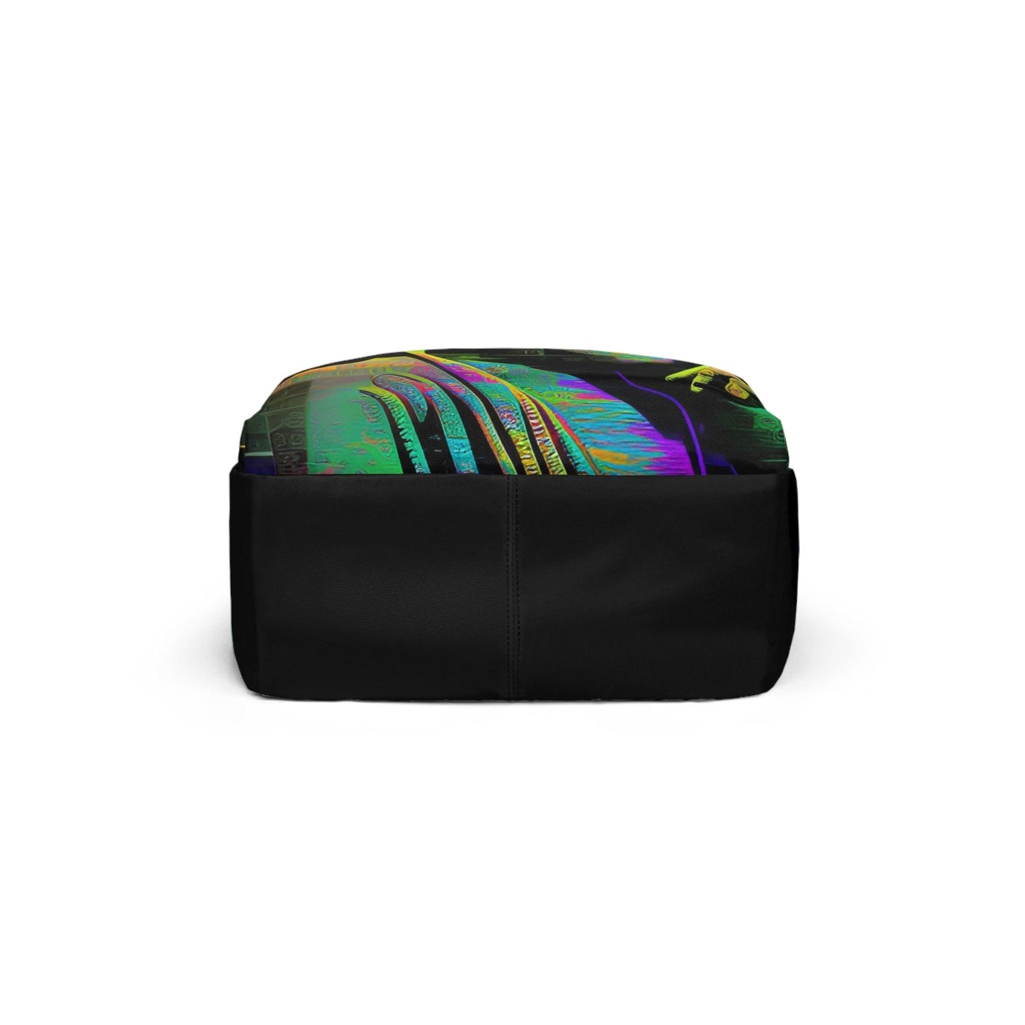 Subtle Smiling Buddha with Headphones Meta Zen Music Tribal Fusion Backpack Unisex Classic Backpack - Alchemystics.org