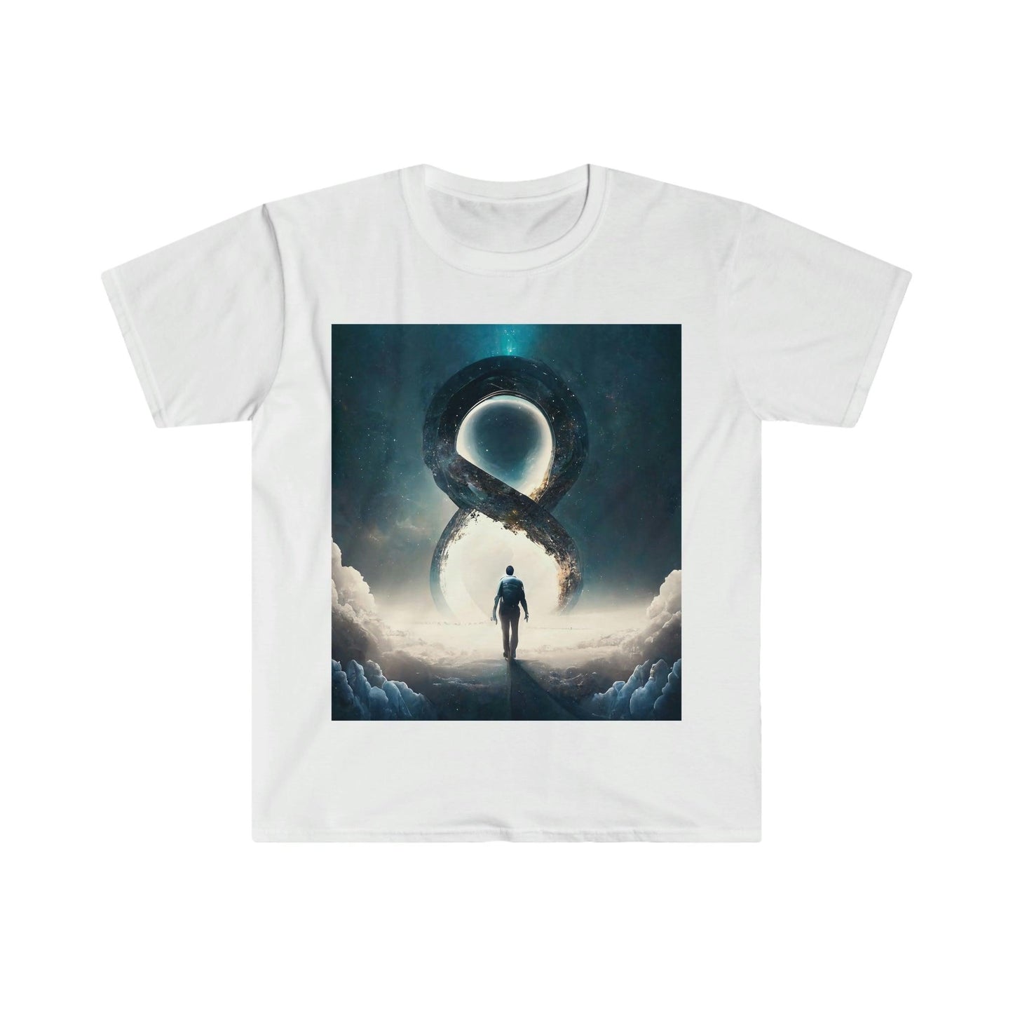 Visionary Psychedelic Ai Art Men's and Women's Unisex Soft Style T-Shirt for Festival and Street Wear Pyramids v1 - Alchemystics.org