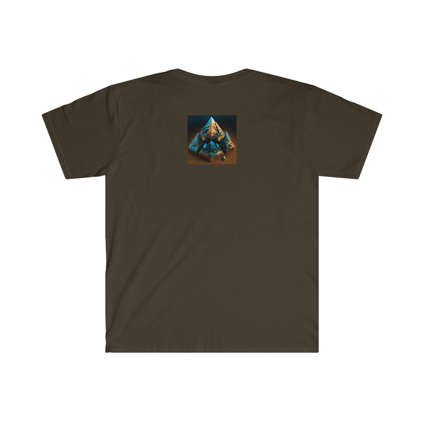 Visionary Psychedelic Ai Art Men's and Women's Unisex Soft Style T-Shirt for Festival and Street Wear Pyramids v3 - Alchemystics.org