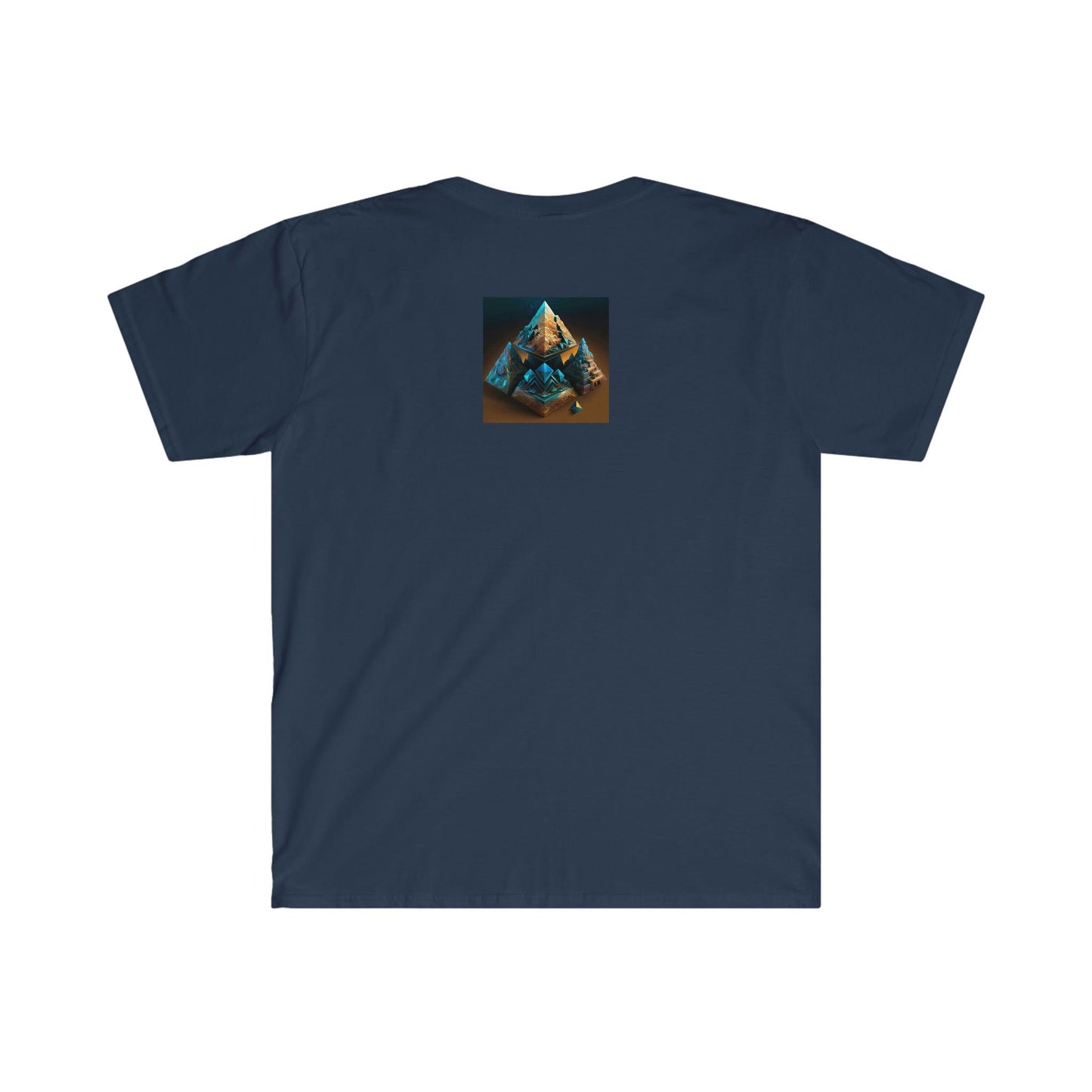 Visionary Psychedelic Ai Art Men's and Women's Unisex Soft Style T-Shirt for Festival and Street Wear Pyramids v3 - Alchemystics.org