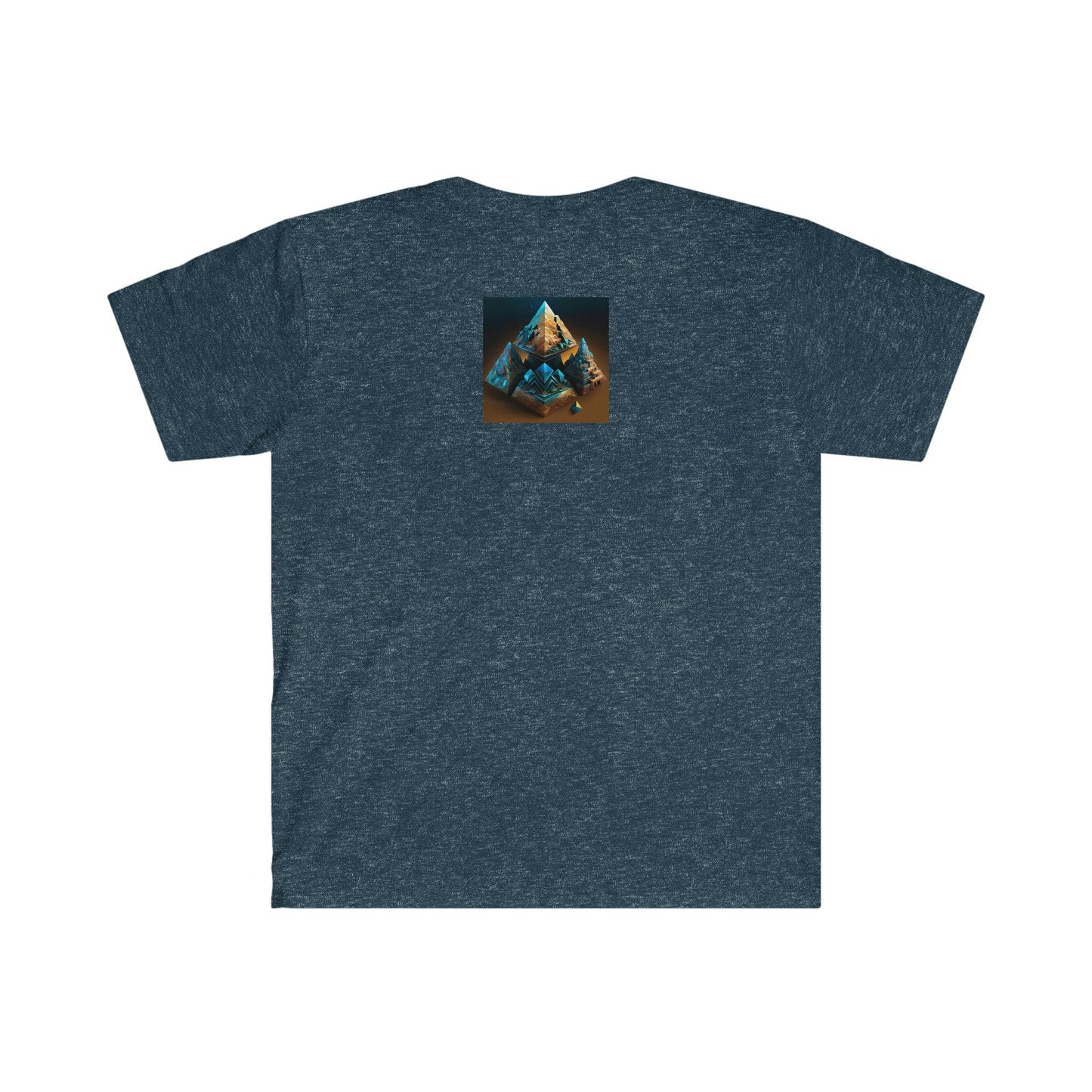 Visionary Psychedelic Ai Art Men's and Women's Unisex Soft Style T-Shirt for Festival and Street Wear Pyramids v3 - Alchemystics.org
