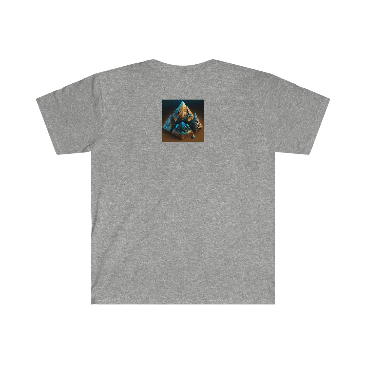Visionary Psychedelic Ai Art Men's and Women's Unisex Soft Style T-Shirt for Festival and Street Wear Pyramids v3 - Alchemystics.org