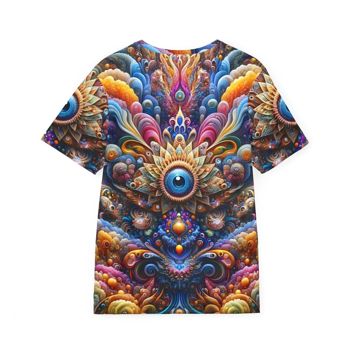 Jewel Eye Flourishing Full All Over Print Polyester Art Design Shirt for Festival Rave or Street Wear