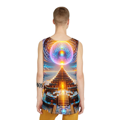 Recursive Technology by Meta Zen - Men's Tank Top Shirt All Over Print - Visionary Psychedelic Art - Festival Street Rave Gym Casual