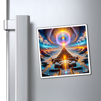 Recursive Technology by Meta Zen - Friend Art Gift Symbol Pyramid Visionary Psychedelic Beautiful