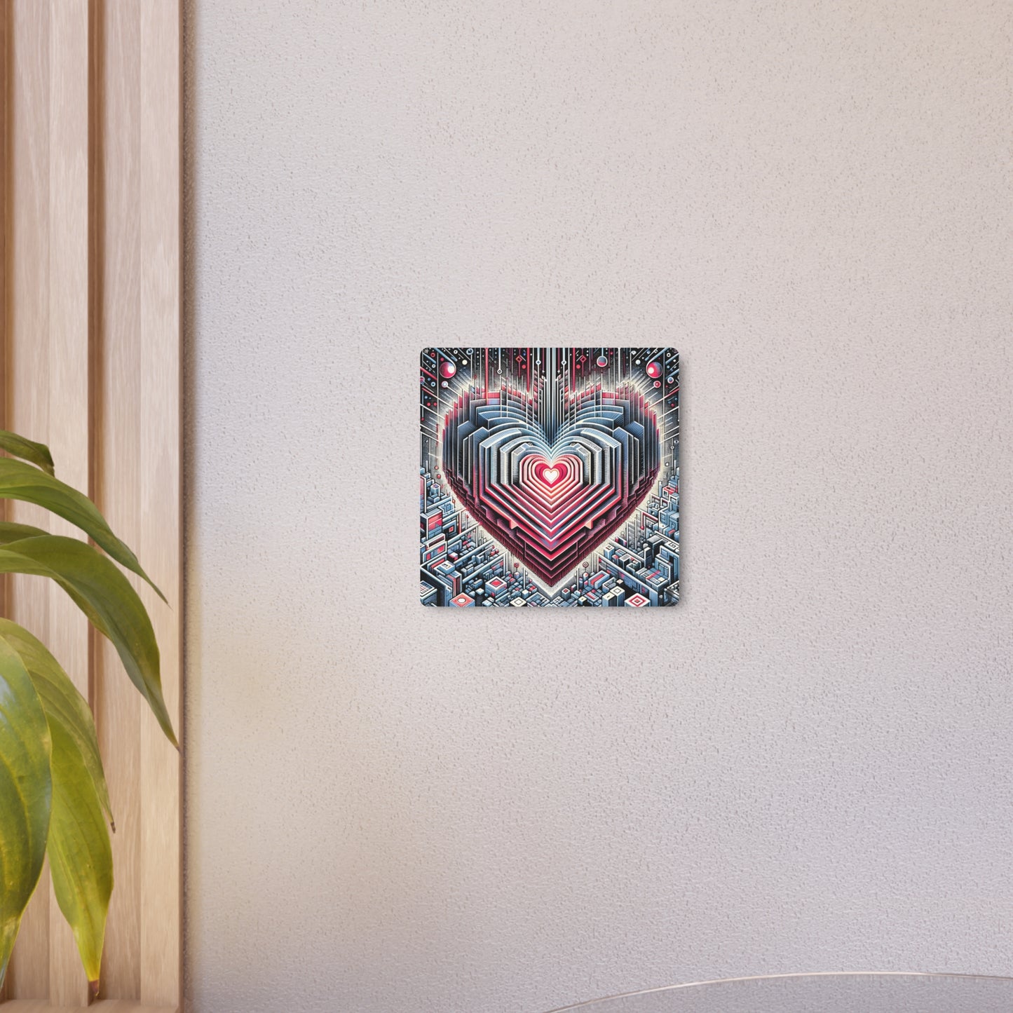 Metal Print -  HeArt of Meta Zen - Friend Gift Lover Boyfriend Girlfriend Symbol Mother Father Sister Brother