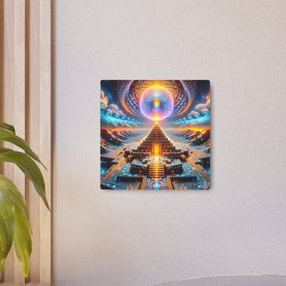 Recursive Technology Metal Print by Meta Zen - Psychedelic Visionary Trippy Art Friend Lover Boyfriend Girlfriend Mother Father Sister Brother Gift