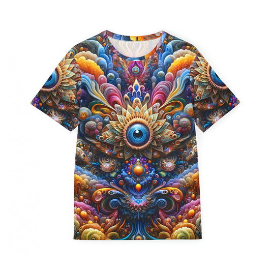 Jewel Eye Flourishing Full All Over Print Polyester Art Design Shirt for Festival Rave or Street Wear