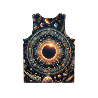 Texas Eclipse 2024 - Visionary Psychedelic Ai Art Men's and Women's Unisex Soft Style Tank Top T-Shirt for Festival and Street Wear