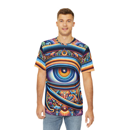 Meta Zen's Eye of Horus 2024 - Polyester All Over Print T-shirt for Festival Streetwear Rave Art Psychedelic Visionary