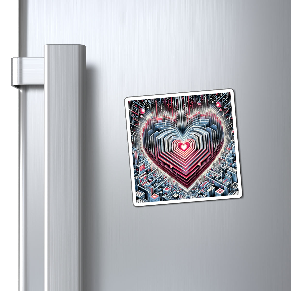 Refrigerator Magnet -  HeArt of Meta Zen - Friend Gift Lover Boyfriend Girlfriend Symbol Mother Father Sister Brother