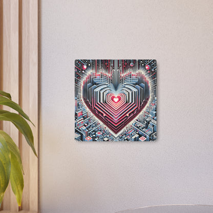 Metal Print -  HeArt of Meta Zen - Friend Gift Lover Boyfriend Girlfriend Symbol Mother Father Sister Brother