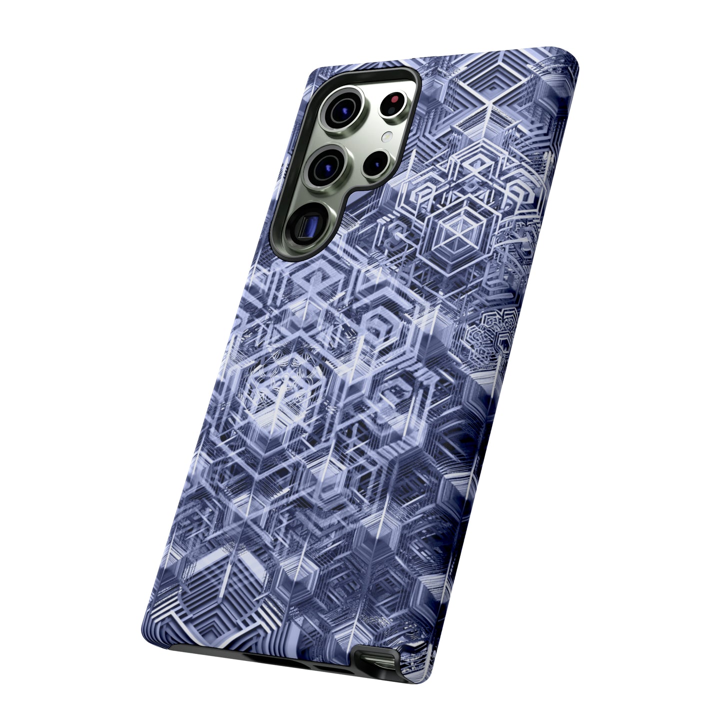 Sacred Geometry Hexagon Honeycomb Psychedelic AI Phone Case