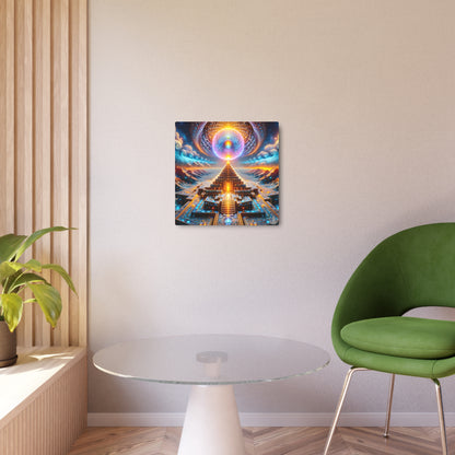 Recursive Technology Metal Print by Meta Zen - Psychedelic Visionary Trippy Art Friend Lover Boyfriend Girlfriend Mother Father Sister Brother Gift