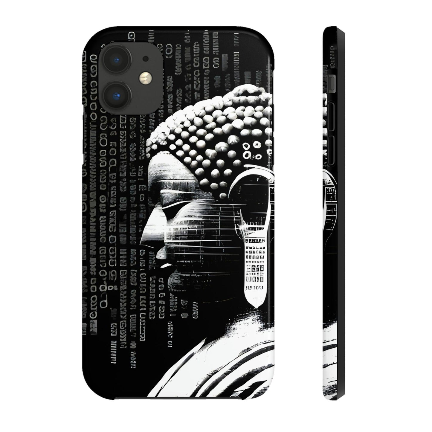 AI-Generated Art Phone Case for Iphone- Meta Zen Buddha Statue - Tough, Unique, Custom Design - Alchemystics.org