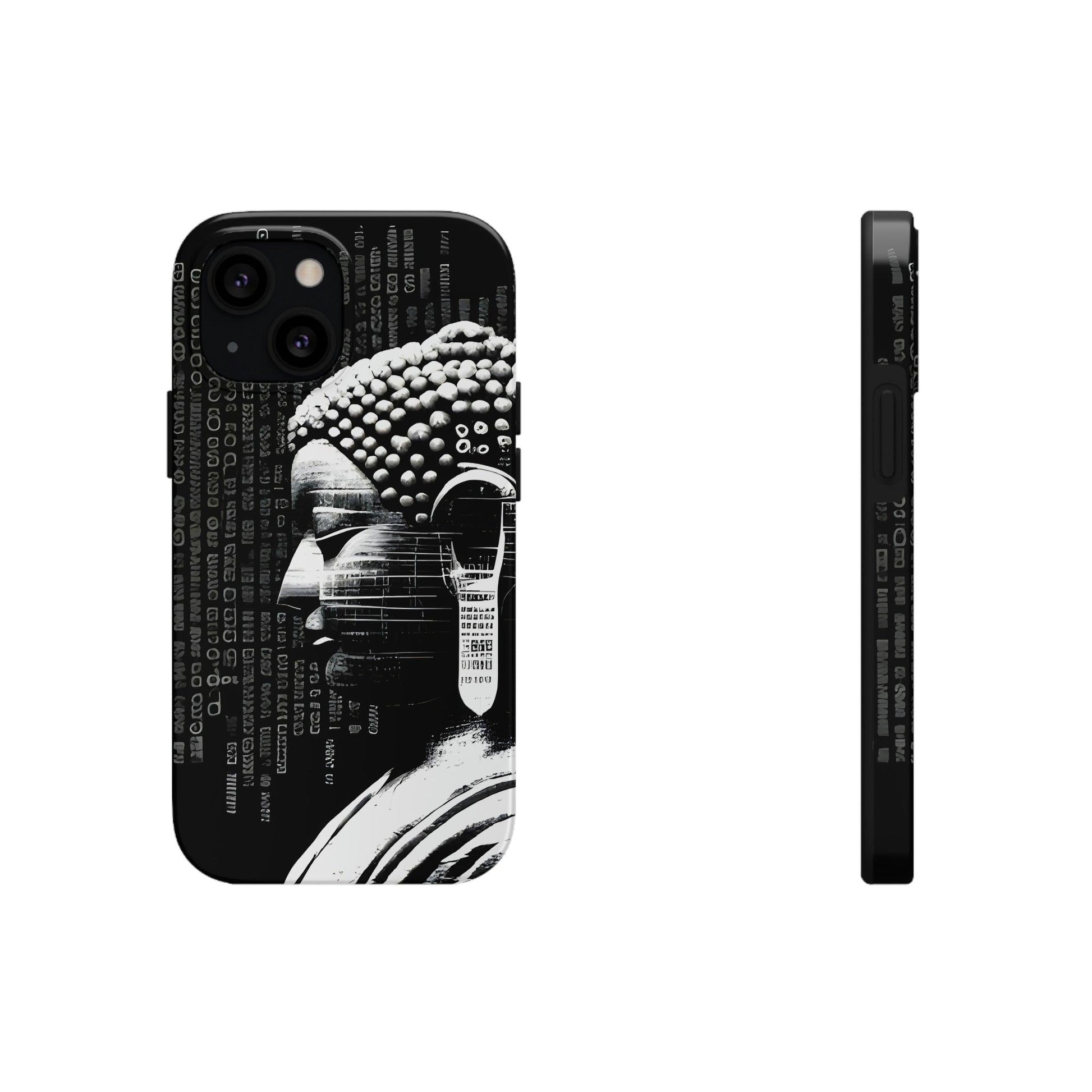 AI-Generated Art Phone Case for Iphone- Meta Zen Buddha Statue - Tough, Unique, Custom Design - Alchemystics.org