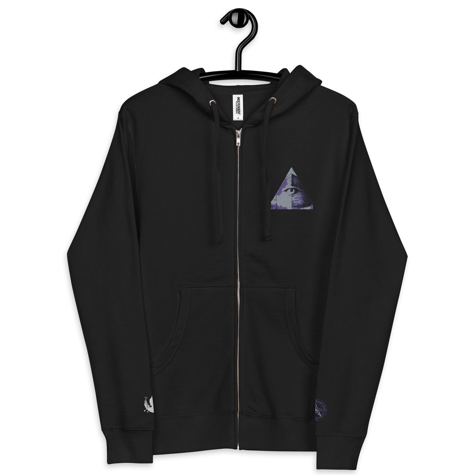 Alchemystics.org Illuminati Unisex Fleece Zip Up Hoodie by Meta Zen v1.2 - Alchemystics.org