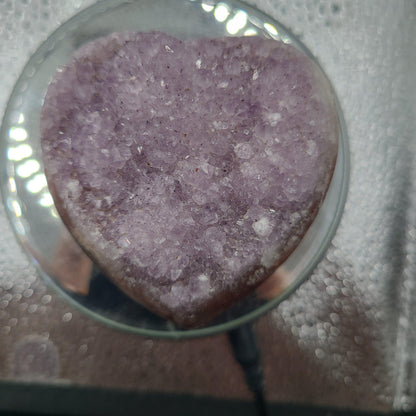 Amethyst Drusy Heart 3 : A one of a kind crystal scultpure - Alchemystics.org