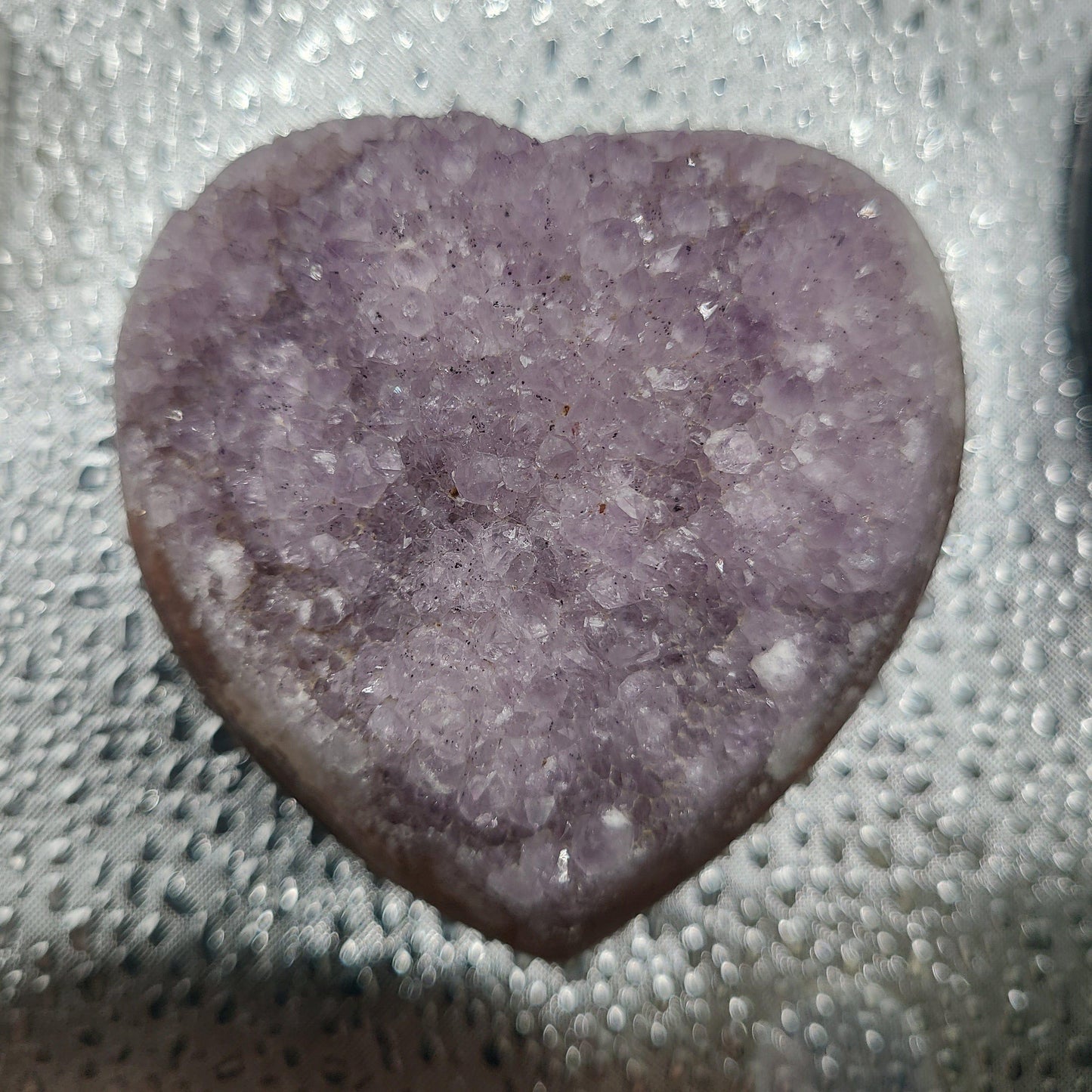 Amethyst Drusy Heart 3 : A one of a kind crystal scultpure - Alchemystics.org