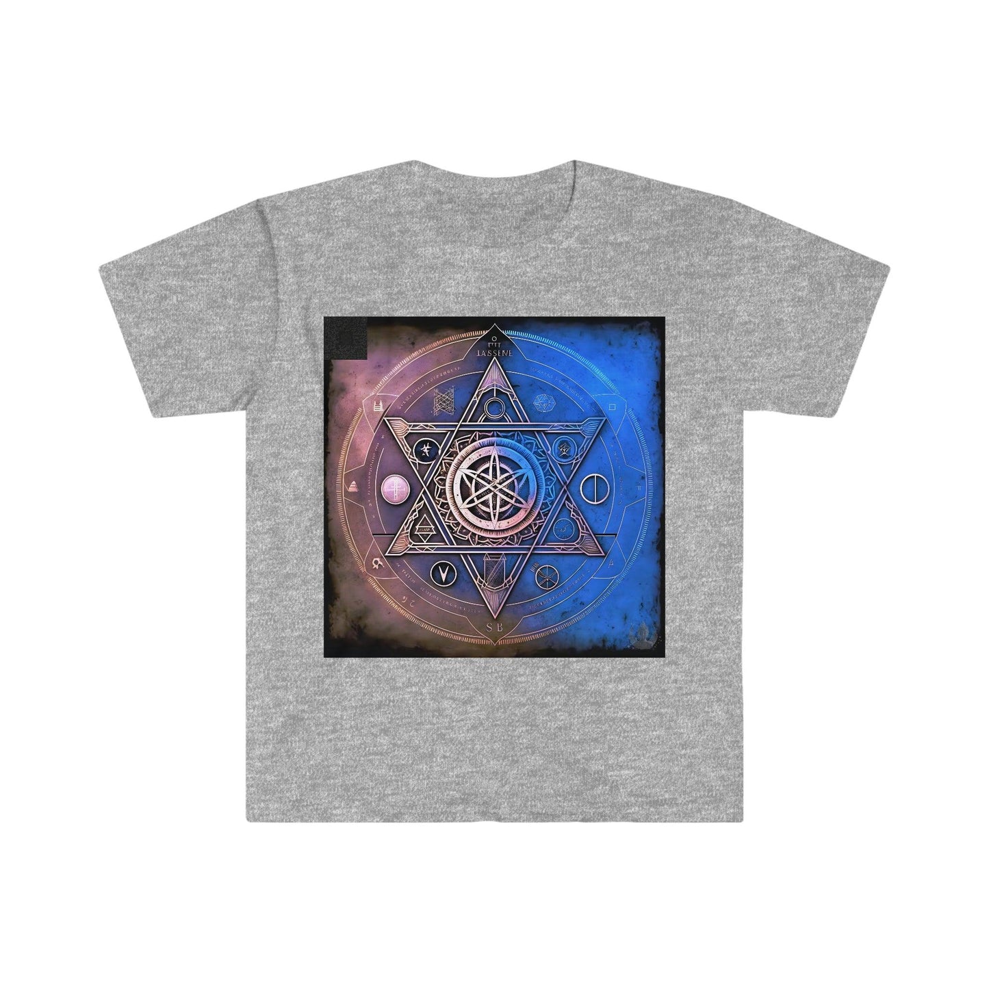 Ancient Symbols Of Secret Societies v2 - Digital Art / AI Art Tshirt - Unisex Softstyle - Alchemystics.Org - Alchemystics.org