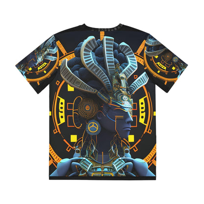 Epic CE Series - Mayan Aztec Robot Alien Warrior Diety - All Over Print (AOP) / Sublimation Design - Digital AI Art T-Shirt for Street or Festival Wear - Alchemystics.org