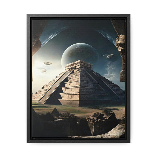 Gallery Canvas Wraps, Vertical Frame - Ancient Aliens Digital Artwork Decoration - Alchemystics.org