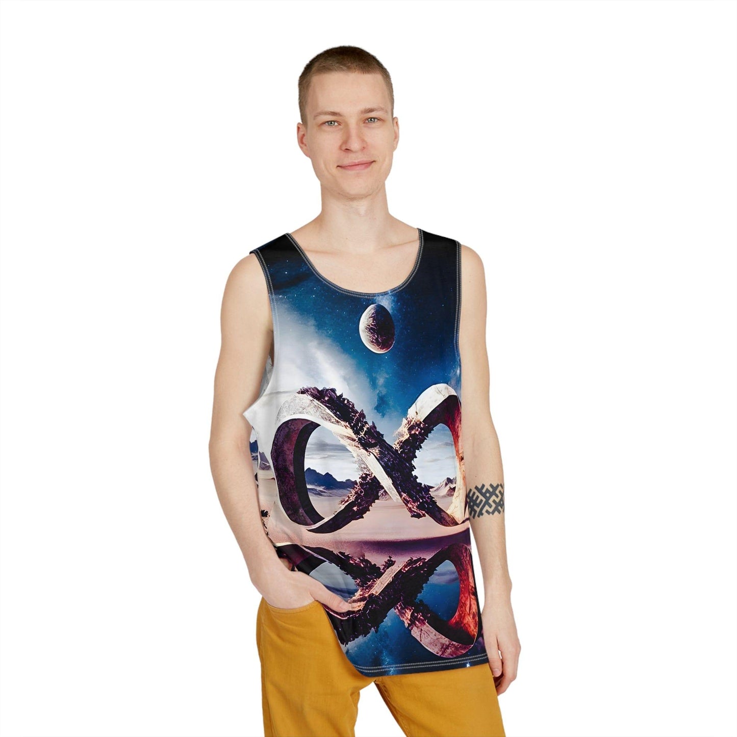 Infinite Possibilities Sublimation Tank Top Sublimation Print All-Over (AOP) Design Tank Top - Stylish Comfort for Festival, Gym, and Streetwear - Alchemystics.org