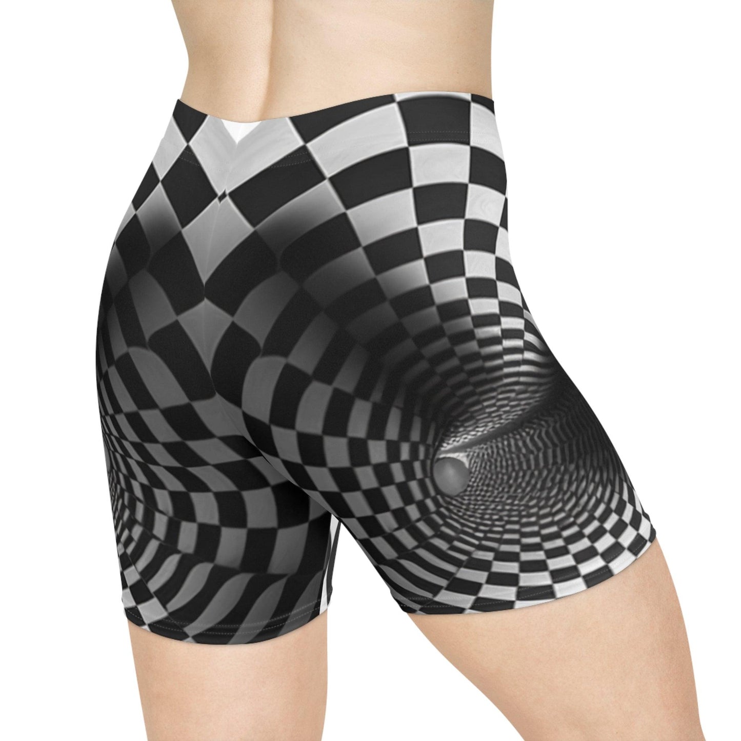Infinite Tunnel Optical Illusion Women's Biker Shorts - Alchemystics.org