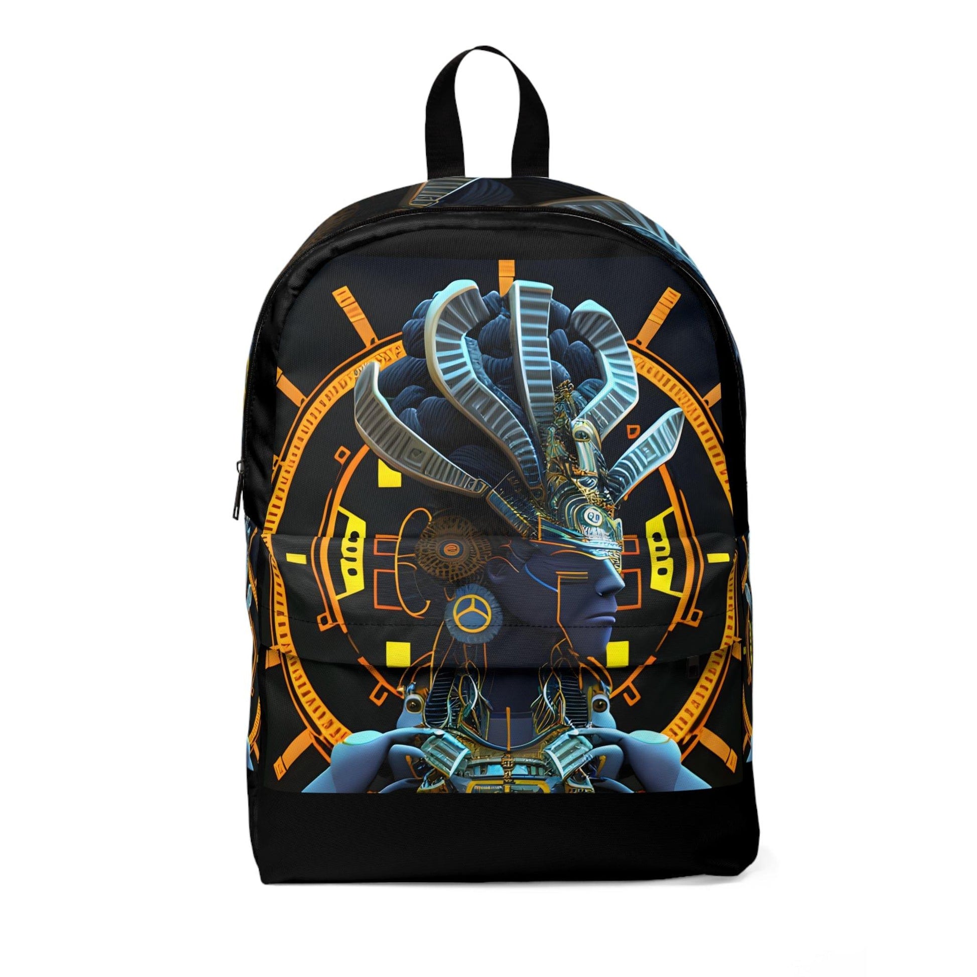 Mayan Aztec Alien Robot Tribal Fusion Backpack Unisex Classic Backpack - Alchemystics.org