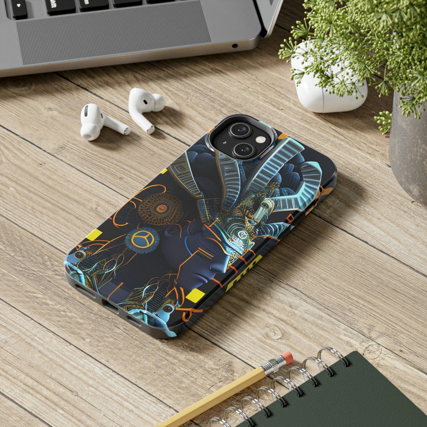 Mayan / Aztec Alien Robot Tribal Warrior Custom Artwork iPhone Case - Uniquely Designed and Inspired by Ancient Civilizations - Alchemystics.org