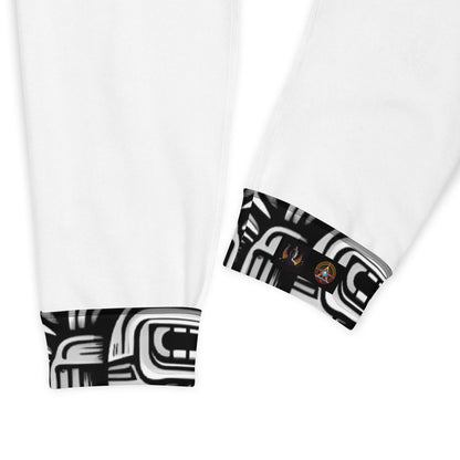 Mayan Aztec Hieroglyphic Tribal Unisex Festival Rave Jogger Pants by Meta Zen v1.0 - Alchemystics.org