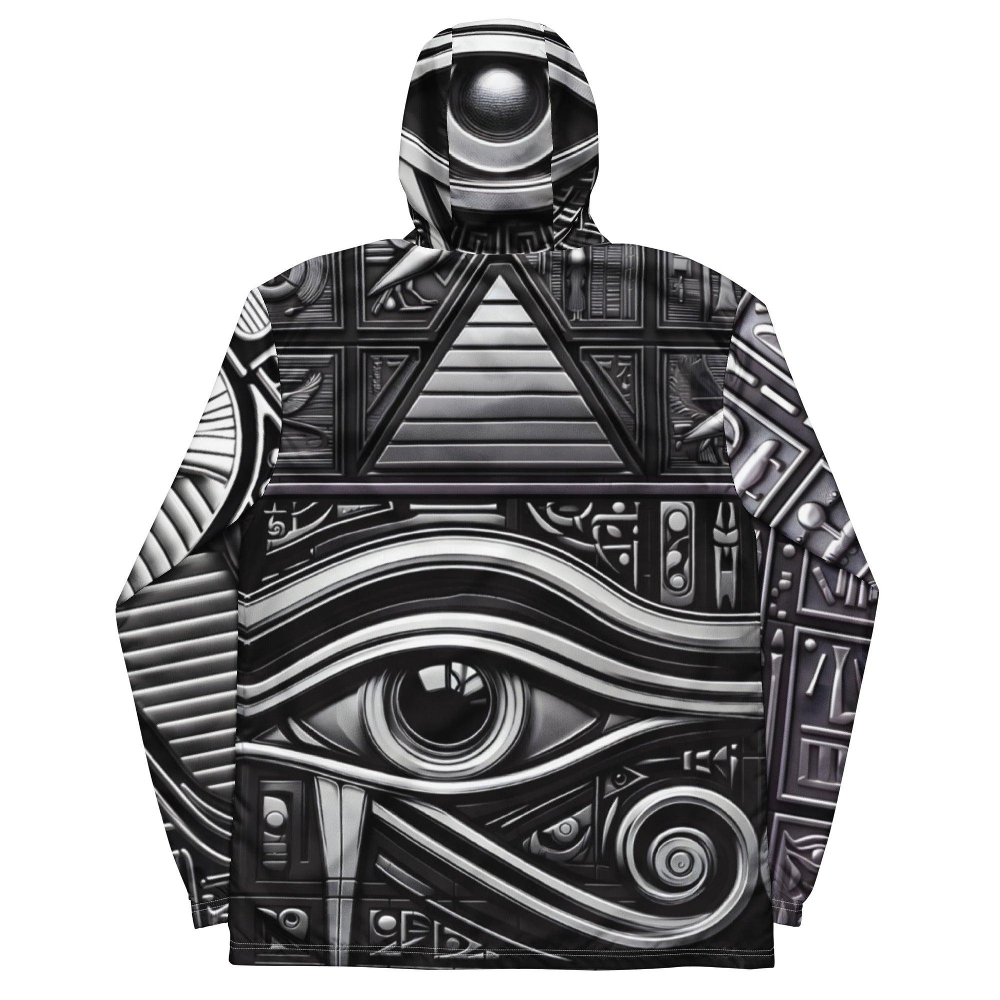 Men’s Eye of Horus Ancient Egyptian Hierogliphics Water Resistant Windbreaker by Meta Zen v1.2 - Alchemystics.org