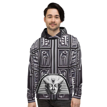 Men’s Eye of Horus Ancient Egyptian Hieroglyphics Pharoah Unisex Hoodie by Meta Zen v1.0 - Alchemystics.org