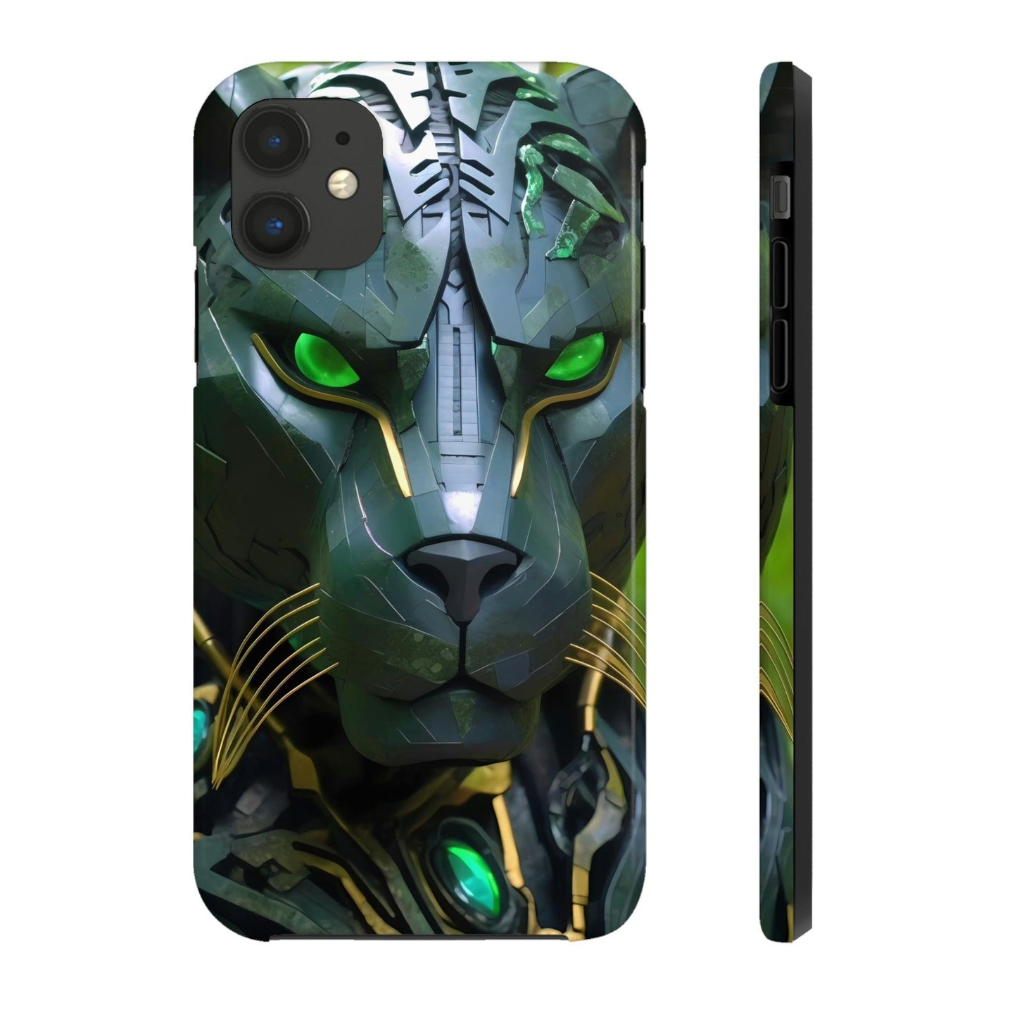 Obsidian Amazonian Black Panther Visionary Ai Art Phone Case - Tough, Unique, Custom Design by Alchemystics - Alchemystics.org