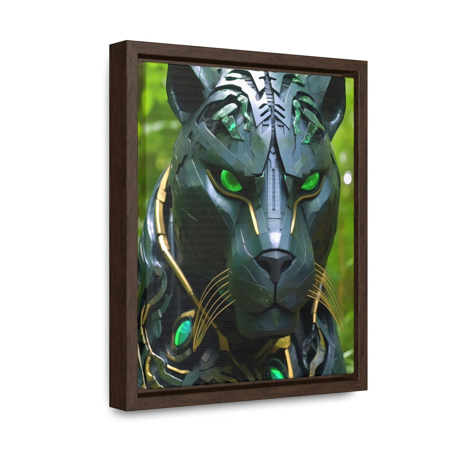 Obsidian Amazonian Black Panther Visionary Art Gallery Canvas Print - Home Decoration - Alchemystics.org